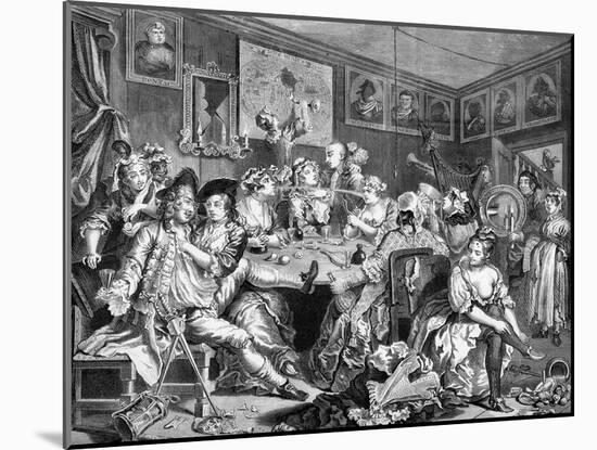 The Rake's Progress-William Hogarth-Mounted Giclee Print