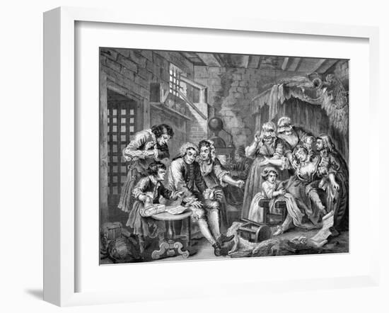 The Rake's Progress-William Hogarth-Framed Giclee Print