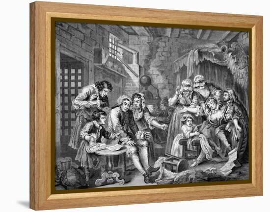 The Rake's Progress-William Hogarth-Framed Premier Image Canvas