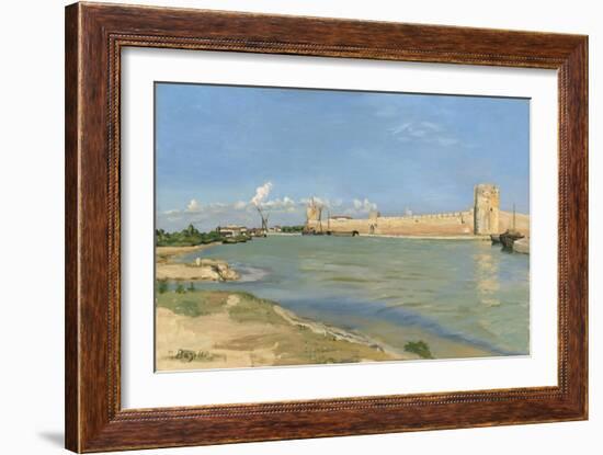 The Ramparts at Aigues-Mortes, 1867-Jean Frederic Bazille-Framed Giclee Print