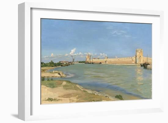 The Ramparts at Aigues-Mortes, 1867-Jean Frederic Bazille-Framed Giclee Print