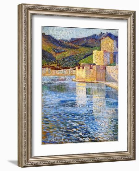 The Ramparts of Collioure, C.1915-Henri Martin-Framed Giclee Print