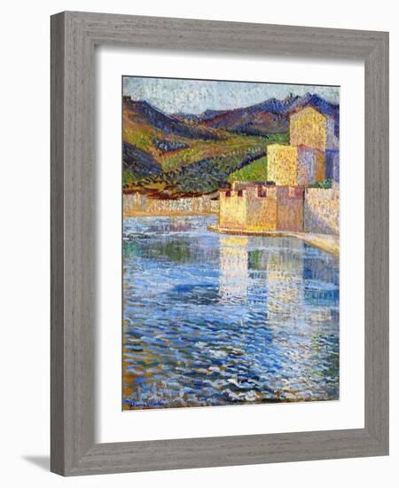 The Ramparts of Collioure, C.1915-Henri Martin-Framed Giclee Print