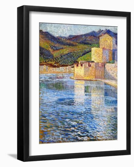 The Ramparts of Collioure, C.1915-Henri Martin-Framed Giclee Print