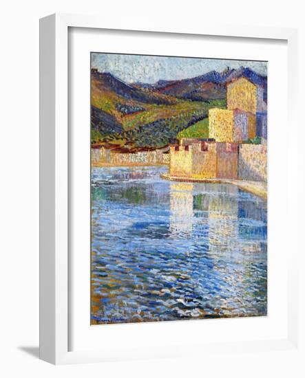 The Ramparts of Collioure, C.1915-Henri Martin-Framed Giclee Print