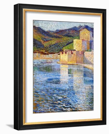 The Ramparts of Collioure, C.1915-Henri Martin-Framed Giclee Print