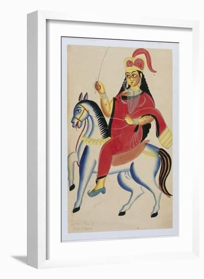 The Rani of Jhansi on Horseback, c.1890-null-Framed Giclee Print