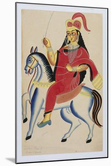 The Rani of Jhansi on Horseback, c.1890-null-Mounted Giclee Print