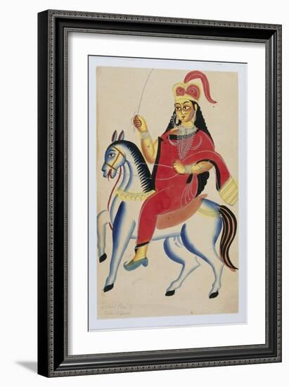 The Rani of Jhansi on Horseback, c.1890-null-Framed Giclee Print