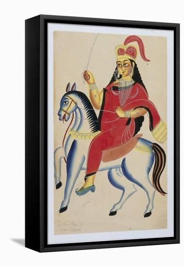 The Rani of Jhansi on Horseback, c.1890-null-Framed Premier Image Canvas