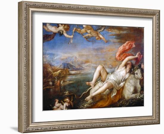 The Rape of Europa, 1560-1561-Titian (Tiziano Vecelli)-Framed Giclee Print