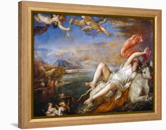 The Rape of Europa, 1560-1561-Titian (Tiziano Vecelli)-Framed Premier Image Canvas