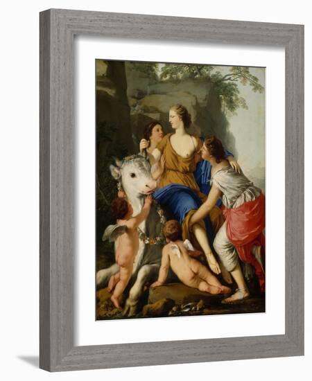 The Rape of Europa, 1644 (Oil on Canvas)-Laurent de La Hyre-Framed Giclee Print