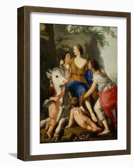 The Rape of Europa, 1644 (Oil on Canvas)-Laurent de La Hyre-Framed Giclee Print