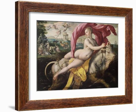 The Rape of Europa, Ca 1590-Maerten de Vos-Framed Giclee Print