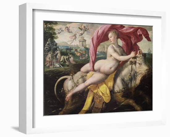 The Rape of Europa, Ca 1590-Maerten de Vos-Framed Giclee Print