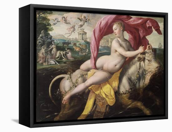 The Rape of Europa, Ca 1590-Maerten de Vos-Framed Premier Image Canvas