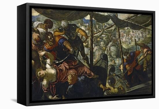 The Rape of Helen, 1578-Jacopo Tintoretto-Framed Premier Image Canvas