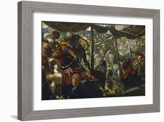 The Rape of Helen, 1578-Jacopo Tintoretto-Framed Giclee Print