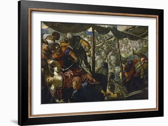 The Rape of Helen, 1578-Jacopo Tintoretto-Framed Giclee Print