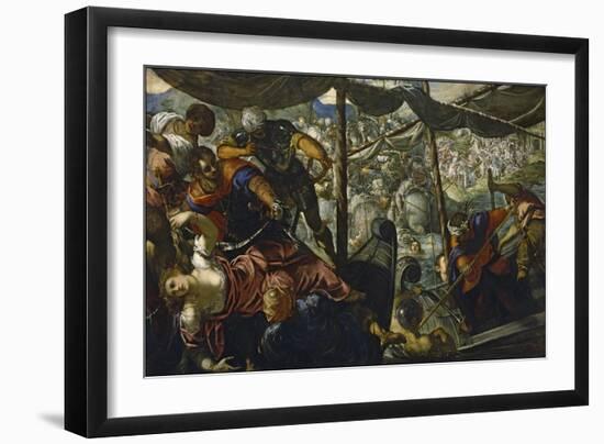 The Rape of Helen, 1578-Jacopo Tintoretto-Framed Giclee Print