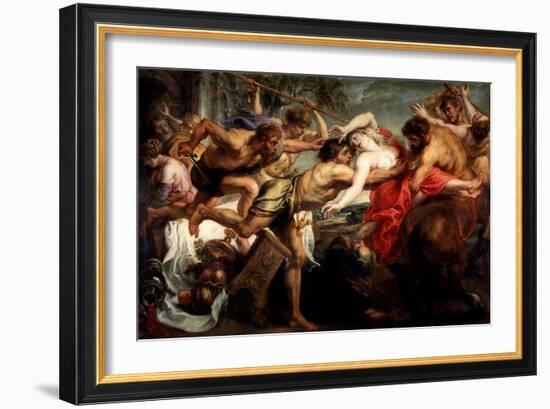 The Rape of Hippodame, or Lapiths and Centaurs, 1636-1637-Peter Paul Rubens-Framed Giclee Print