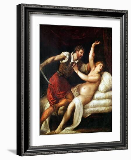 The Rape of Lucretia-Titian (Tiziano Vecelli)-Framed Giclee Print