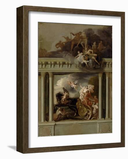 The Rape of Proserpine, Design for the Staircase of Devonshire House, London, C.1704-Louis Laguerre-Framed Giclee Print