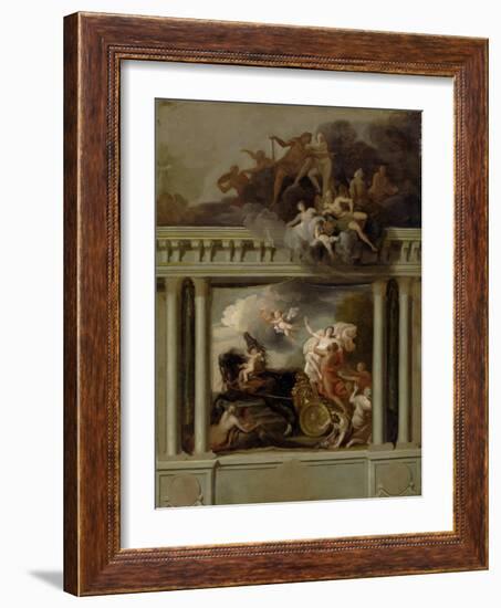 The Rape of Proserpine, Design for the Staircase of Devonshire House, London, C.1704-Louis Laguerre-Framed Giclee Print