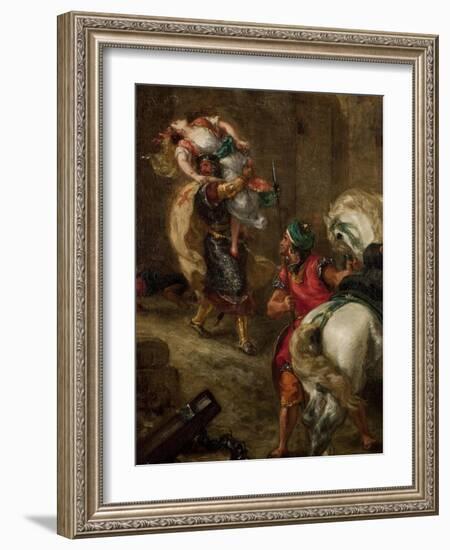 The Rape of Rebecca-Eugene Delacroix-Framed Giclee Print