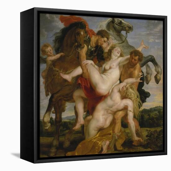 The Rape of the Daughters of Leucippus, about 1618-Peter Paul Rubens-Framed Premier Image Canvas
