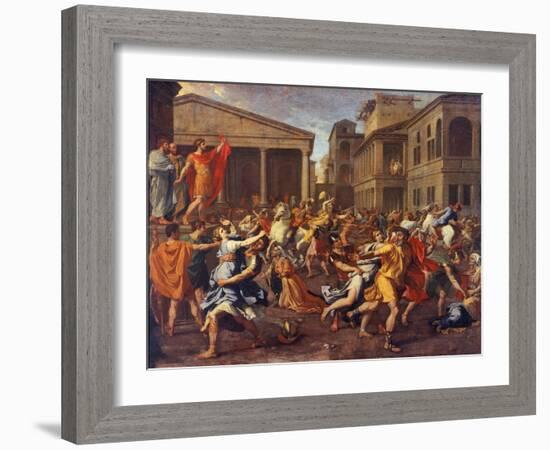 The Rape of the Sabine Women, C. 1637-38-Nicolas Poussin-Framed Giclee Print