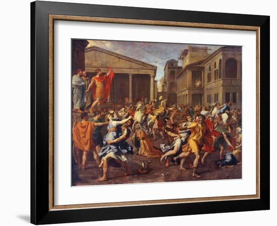 The Rape of the Sabine Women, C. 1637-38-Nicolas Poussin-Framed Giclee Print