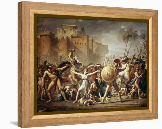 The Rape of the Sabine Women-Jacques Louis David-Framed Premier Image Canvas