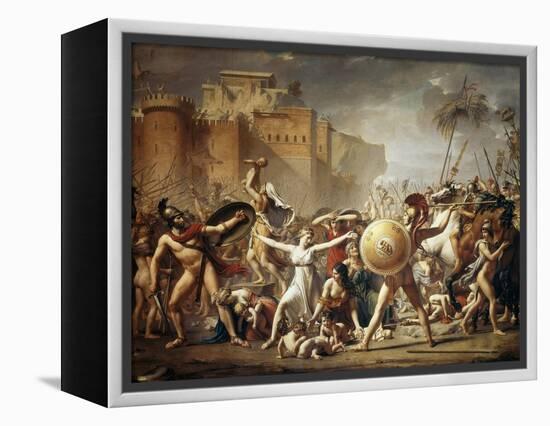 The Rape of the Sabine Women-Jacques Louis David-Framed Premier Image Canvas