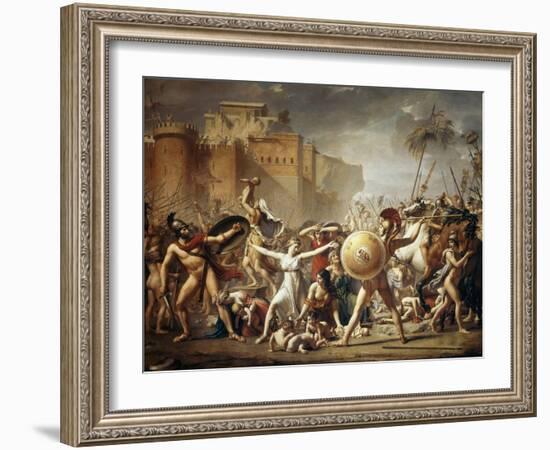 The Rape of the Sabine Women-Jacques Louis David-Framed Giclee Print