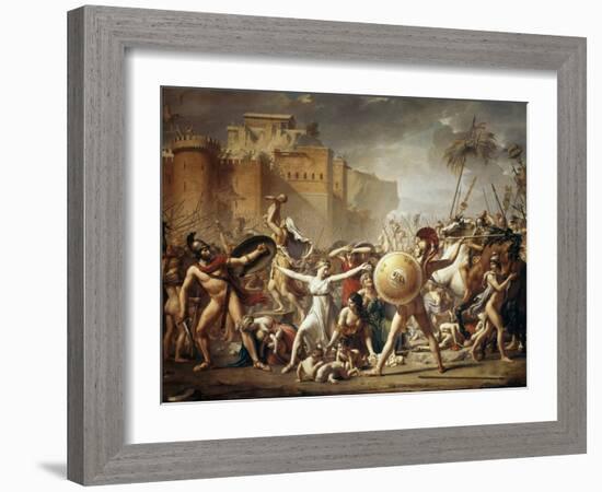 The Rape of the Sabine Women-Jacques Louis David-Framed Giclee Print