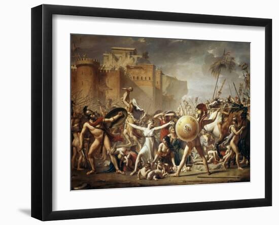 The Rape of the Sabine Women-Jacques Louis David-Framed Giclee Print