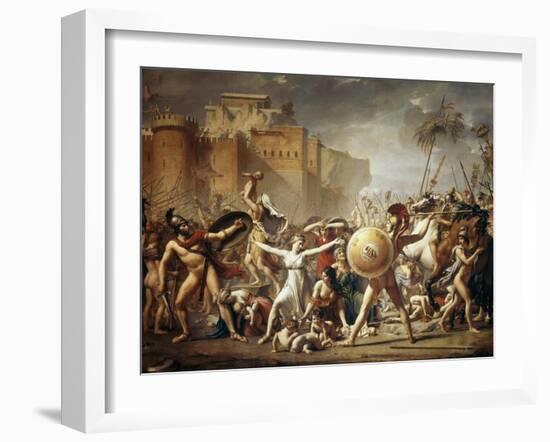 The Rape of the Sabine Women-Jacques Louis David-Framed Giclee Print