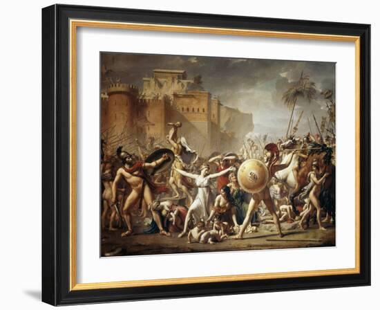 The Rape of the Sabine Women-Jacques Louis David-Framed Giclee Print