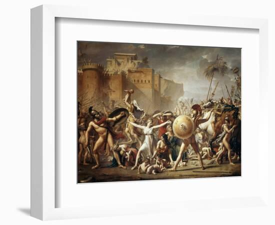 The Rape of the Sabine Women-Jacques Louis David-Framed Giclee Print