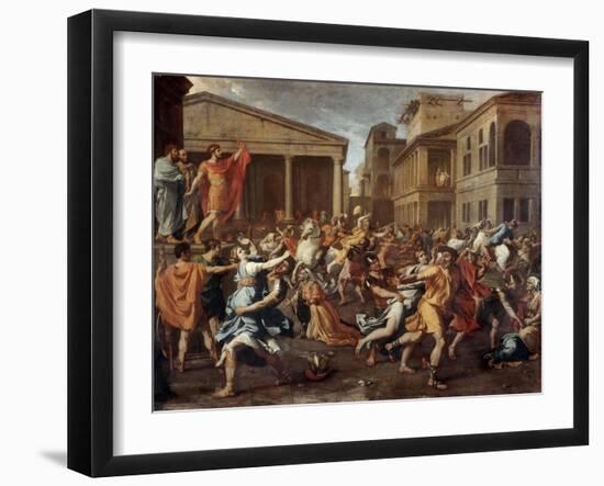 The Rape of the Sabine Women-Nicolas Poussin-Framed Giclee Print