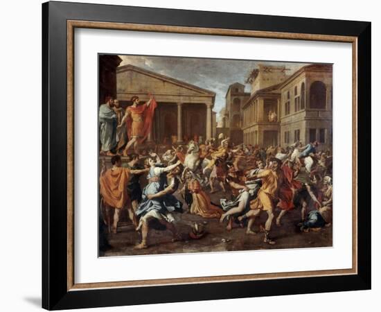 The Rape of the Sabine Women-Nicolas Poussin-Framed Giclee Print