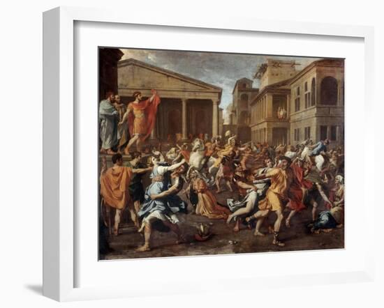 The Rape of the Sabine Women-Nicolas Poussin-Framed Giclee Print