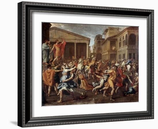 The Rape of the Sabine Women-Nicolas Poussin-Framed Giclee Print