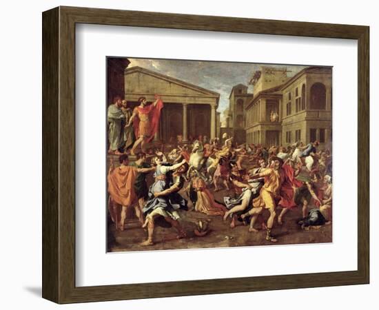 The Rape of the Sabines, circa 1637-38-Nicolas Poussin-Framed Giclee Print