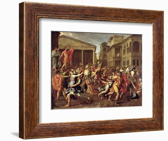 The Rape of the Sabines, circa 1637-38-Nicolas Poussin-Framed Giclee Print