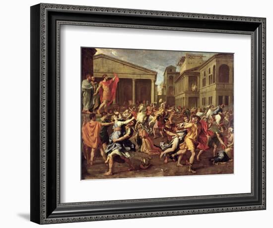 The Rape of the Sabines, circa 1637-38-Nicolas Poussin-Framed Giclee Print