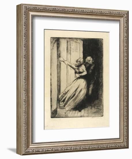 The Rape, Plate Eight from Woman, C.1886-Paul Albert Besnard-Framed Giclee Print