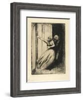 The Rape, Plate Eight from Woman, C.1886-Paul Albert Besnard-Framed Giclee Print
